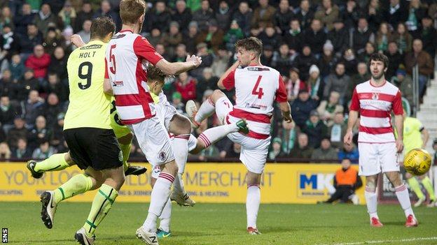 Bonnyrigg Rose Athletic lose 8-1 to Hibernian in the Scottish Cup