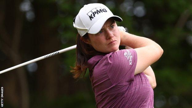 Leona Maguire lidera en el hoyo 11 de la tercera ronda del Meijer LPGA Classic