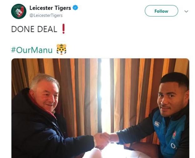 Leicester announce the news on Twitter