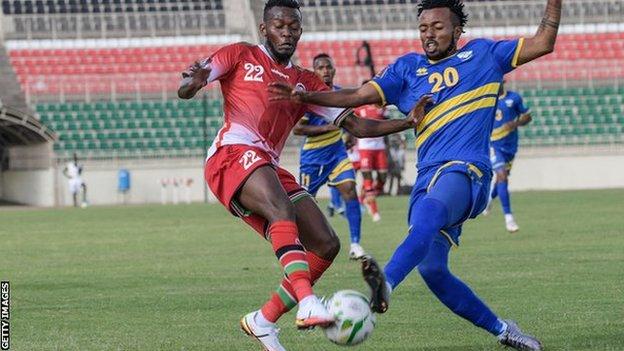 Kenya and Rwanda in action during a 2022 World Cup qualifier
