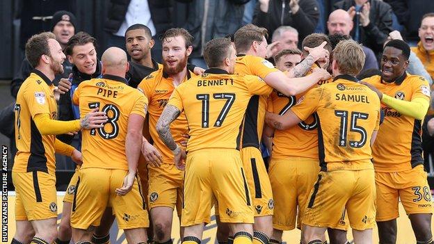 Mike Flynn: Caretaker manger 'proud' of Newport County players - BBC Sport