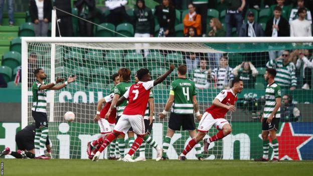 How Arsenal lined up the last time they faced Sporting Lisbon with just two  of Arteta's squad