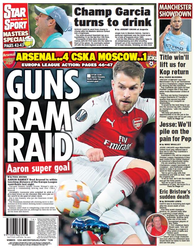 Daily Star back page on Friday