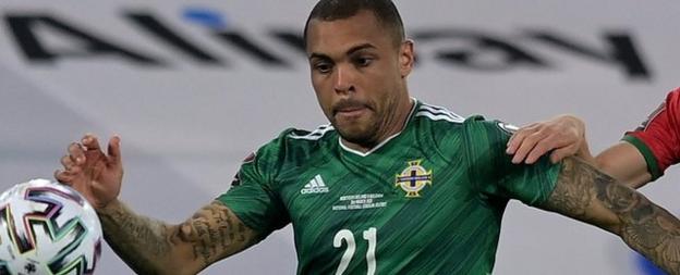 Josh Magennis was a threat up front for Northern Ireland