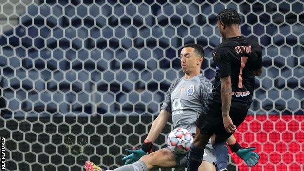 Agustin Marchesin (left) and Raheem Sterling