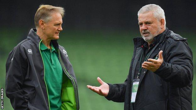 Ireland head coach Joe Schmidt and Wales counterpart Warren Gatland