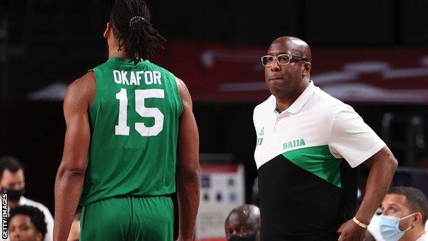Nigeria head coach Mike Brown at the Olympic Games in Tokyo