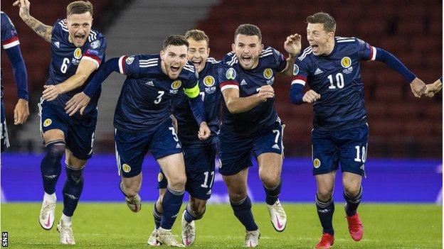 Kenny McLean's penalty sparked wild celebrations among the Scotland players