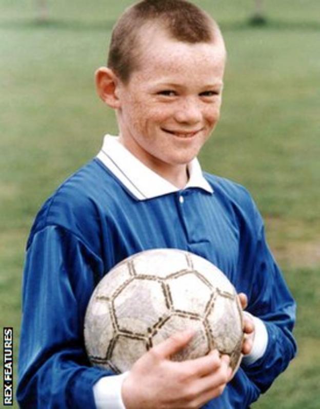 Wayne Rooney, aged 10, in 1995
