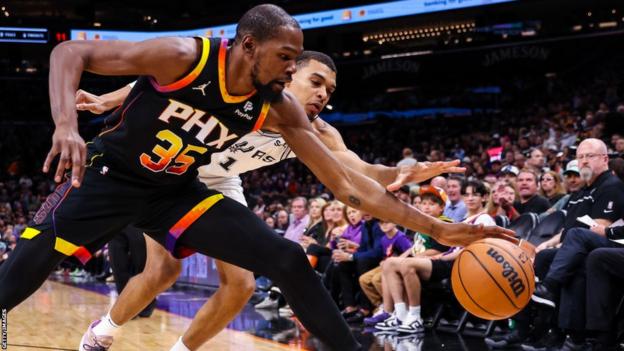 Kevin Durant and Victor Wembanyama