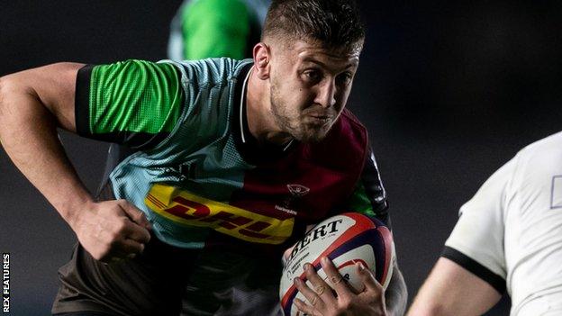 Matas Jurevicius in action for Harlequins