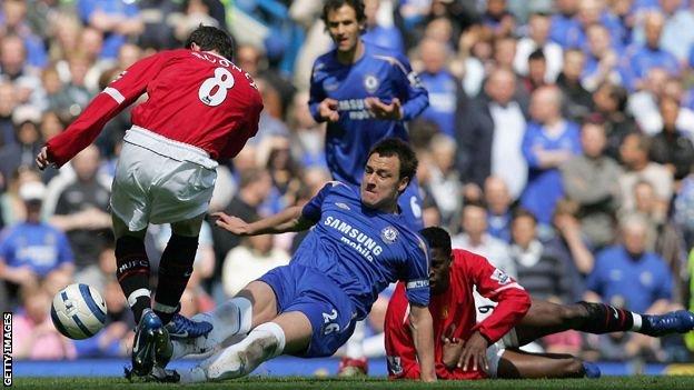 John Terry challenging Wayne Rooney, 2006.