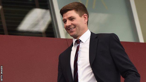 Aston Villa manager Steven Gerrard