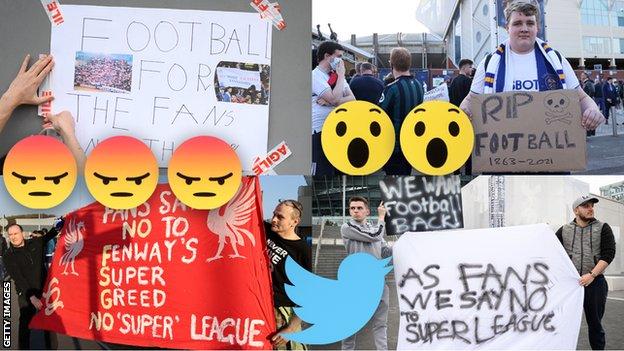 European Super League Crumbles How Social Media Reacted Bbc Sport 