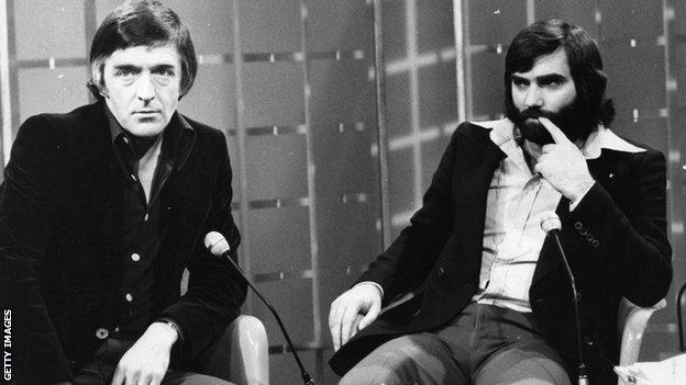 Michael Parkinson with George Best in 1975