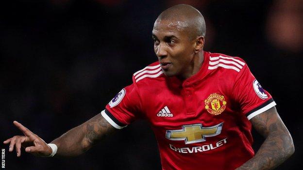 Ashley Young has made 17 Premier League appearances for Manchester United this season