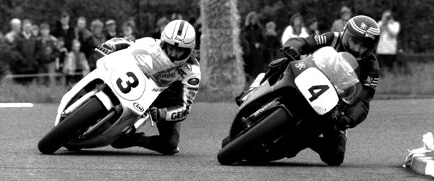 Joey Dunlop and his brother Robert competing at the North West 200 in 1990