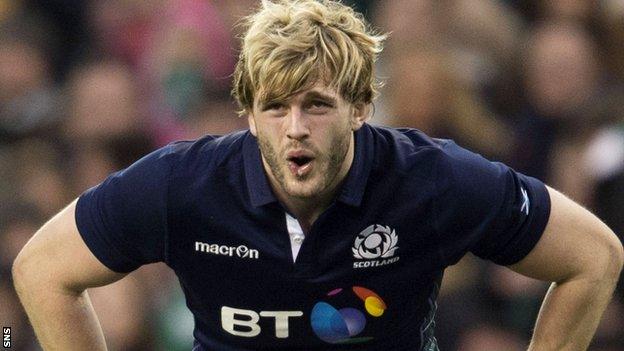 Richie Gray draws breath playing for Scotland in the Six Nations