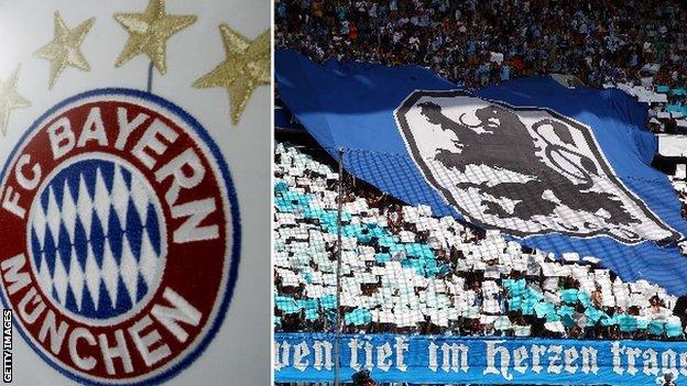 Bayern crest and 1860 Munich crest