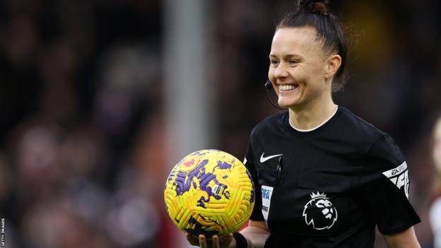 Referee Rebecca Welch during the Premier League match between Fulham and Burnley