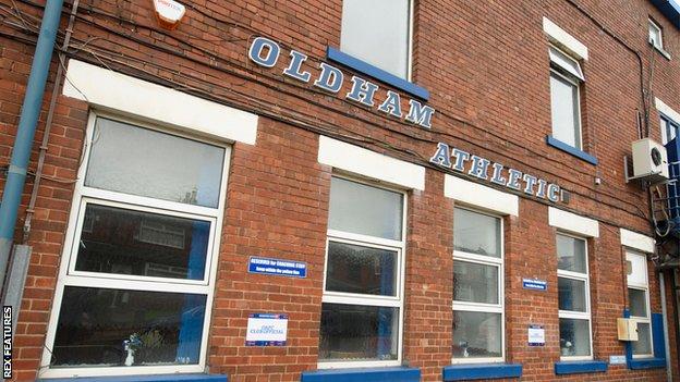 Managerless Oldham Athletic are currently three points from safety in the League Two relegation zone