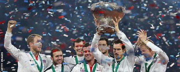 Murray led Great Britain to their first Davis Cup triumph since 1936