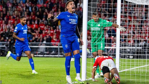PSV Eindhoven 5-1 Rangers (agg 7-3): Champions League dream over for  Michael Beale's side - BBC Sport