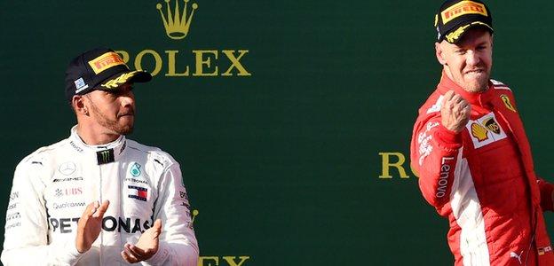Lewis Hamilton and Sebastian Vettel