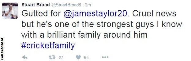 Stuart Broad tweet