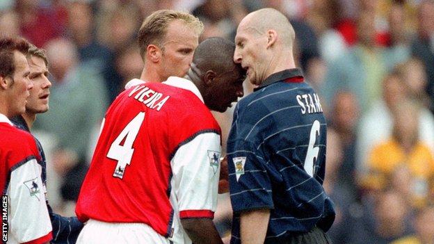 Jaap Stam and Patrick Vieira