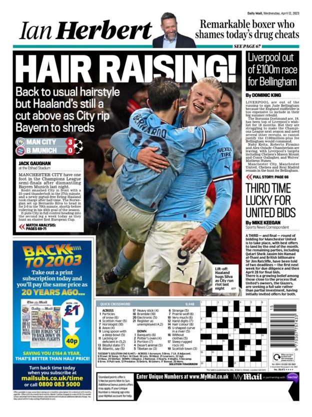 Wednesday's Back Pages - BBC Sport