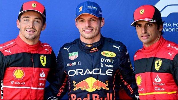 Leclerc, Verstappen, Sainz