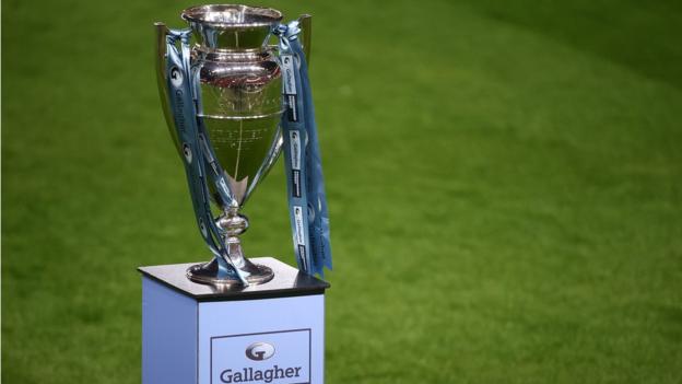 The Premiership Rugby trophy