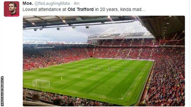 Old Trafford tweet