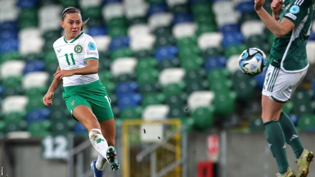 Katie McCabe scores a goal