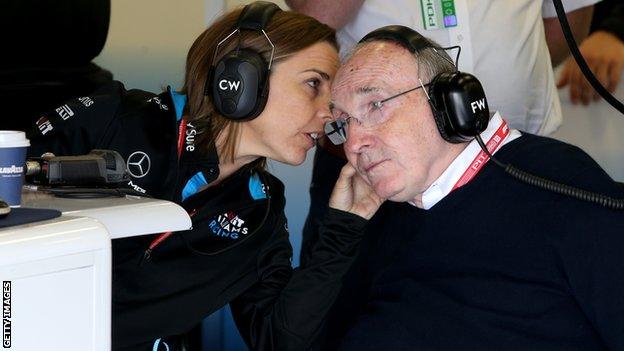 Sir Frank Williams and his daughter Claire