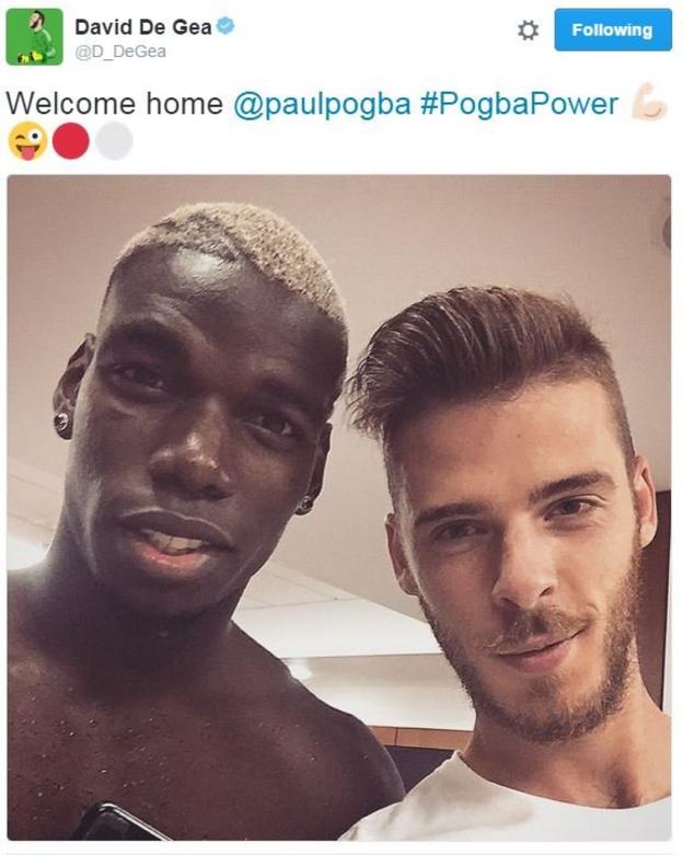 David de Gea and Paul Pogba