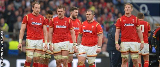 Wales players look dejected