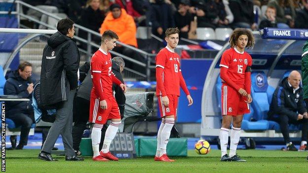 Ben Woodburn, David Brooks and Ethan Ampadu