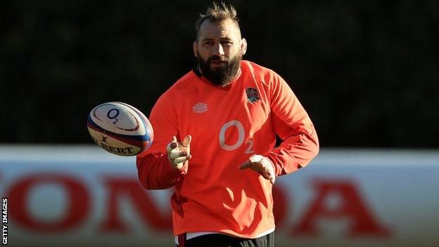 Joe Marler in England training