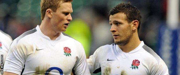 Ashton (left) and Danny Care playing together for England in 2010
