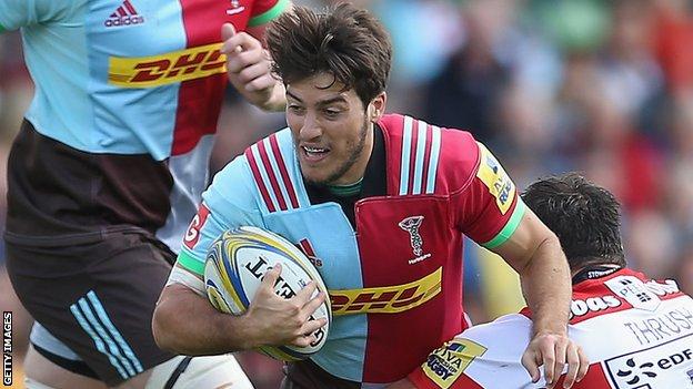 Demetri Catrakilis: Harlequins fly-half fractures bone in throat - BBC ...