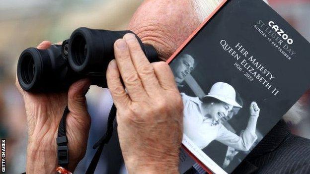 A racegoer at Doncaster on St Leger Day