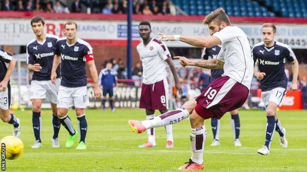 Juanma levels from the penalty spot at Dens Park