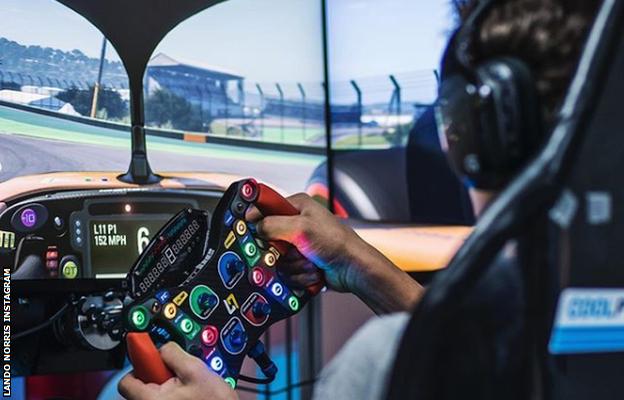 lando norris sim racing