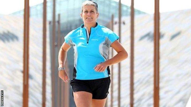 Hannah Shields running in Belfast