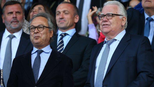 Everton majority shareholder Farhad Moshiri and chairman Bill Kenwright