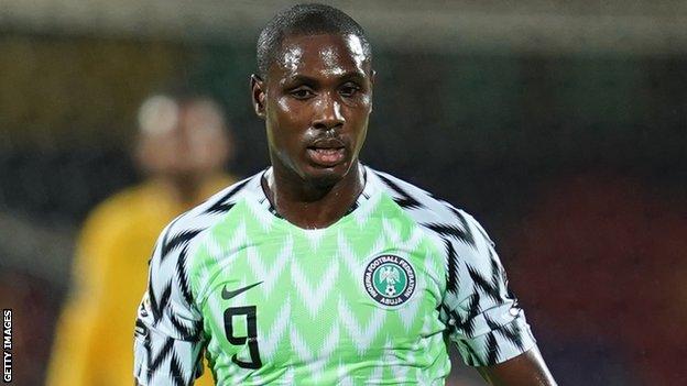 Odion Ighalo in action for Nigeria