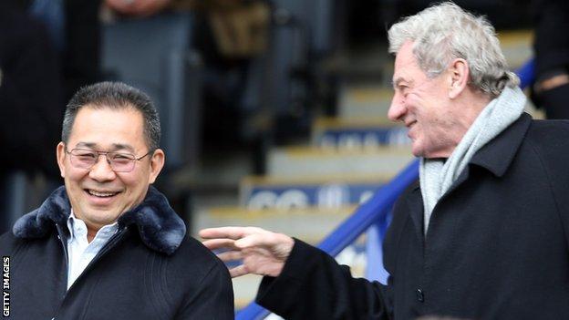 Vichai Srivaddhanaprabha (left) with Milan Mandaric