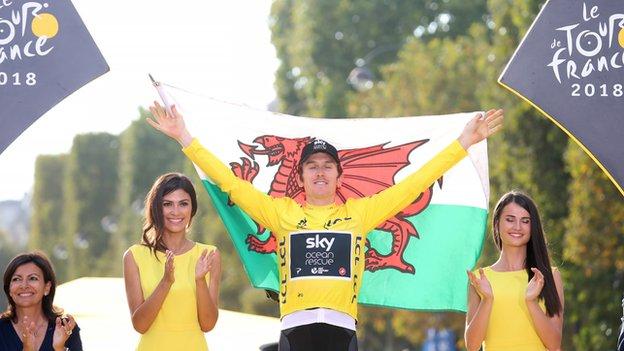 The 34-year-old became the first Welshman to win the Tour de France in 2018.